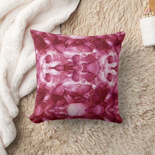 バーガンエレガントディ大理石デザインクッション。 クッション (ブランケット)