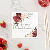 バーガンエレガントディ秋の結婚式 スタンダードカクテルナプキン (インサイチュ)