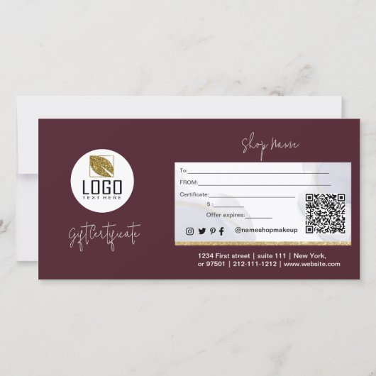 バーガンエレガントディ赤いバラの水の色ギフトカード サンキューカード (裏面)