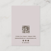 バーガンエレガントディ赤ジュエリーイヤリングディスプレイ 名刺 (裏面)