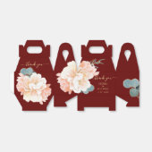 バーガンエレガントディ金ゴールドピーチクリームフローラ結婚ズ フェイバーボックス (折り畳みなし)