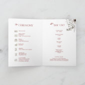 バーガンエレガントディ&シルバーの花を折り畳み プログラム (内部)