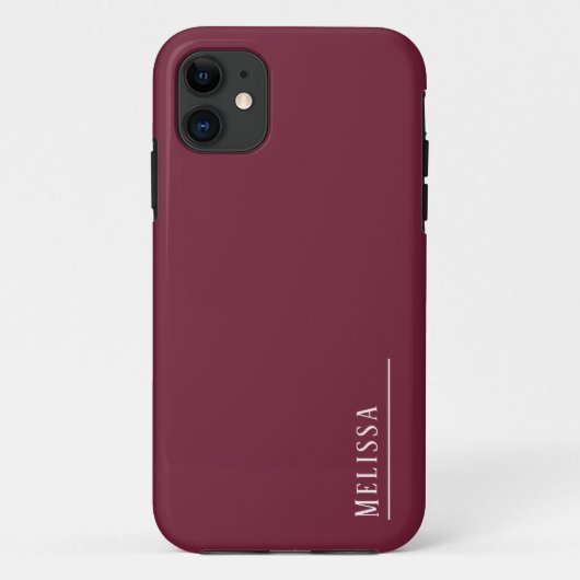 バーガンカスタムディ・モノグラモダンム Case-Mate iPhoneケース (裏面)