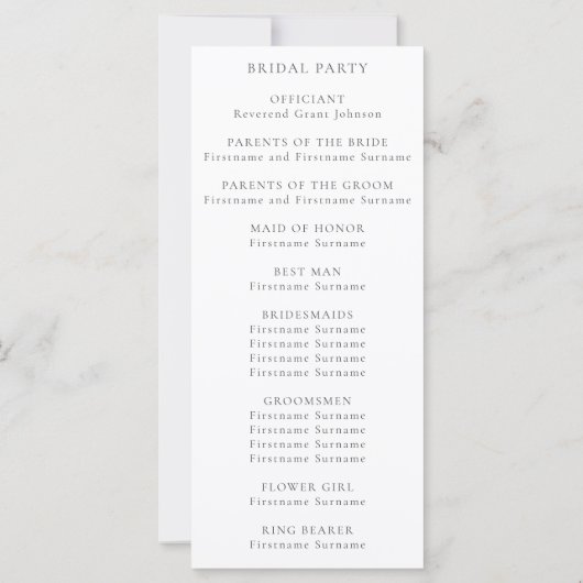 バーガンスタイリッシュディフローラモノグラム結婚式 (裏面)