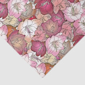 バーガンディおよびピンクのハイビスカスのティッシュペーパー 薄葉紙 (詳細)