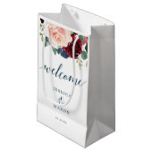 バーガンディおよび海軍ホテルの歓迎のギフトバッグ スモールペーパーバッグ (正面アングル)