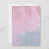 バーガンディおよび海軍水彩画の結婚式招待状 招待状 (裏面)