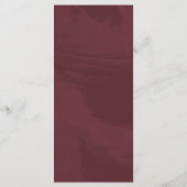 バーガンディおよび金ゴールドのグリッターのポケットメニュー プログラム (裏面)