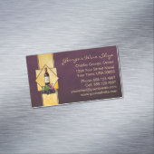 バーガンディおよび金ゴールドのワインショップの磁気名刺 マグネット名刺 (インサイチュ)