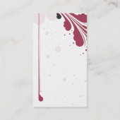 バーガンディおよび黒い花のフィズのデザイン 名刺 (裏面)