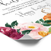 バーガンディかぼちゃおしゃぶり狩りベビーシャワーゲームポー ポスター (角)