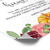 バーガンディかぼちゃおしゃぶり狩りベビーシャワーゲーム ポスター (角)