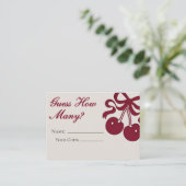 バーガンディさくらんぼトップ推測ゲームのカードの数 エンクロージャーカード (スタンド正面)