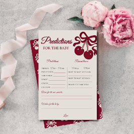 バーガンディさくらんぼベビーシャワー予測ゲーム