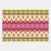 バーガンディとオリーブクリームラッピング紙 ラッピングペーパーシート (正面2)