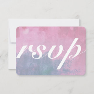 バーガンディとネイビーの結婚式出欠確認カード（食事オプション付き） 出欠カード