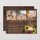 バーガンディとヒマワリをテーマ結婚にした予算 (正面/裏面)