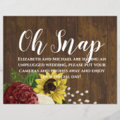 バーガンディとヒマワリをテーマ結婚にした予算 (正面)