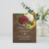 バーガンディとヒマワリをテーマ結婚にした予算 (スタンド正面)