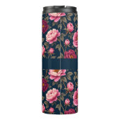 バーガンディとピンクの花 タンブラー (裏面)