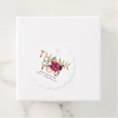 バーガンディとブッシュの花のウェディングシャワー感謝祭 フェイバータグ (インサイチュ)