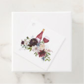 バーガンディとブッシュピンクの花のワイン試飲 フェイバータグ (インサイチュ)