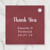 バーガンディとブッシュピンクの花のワイン試飲 フェイバータグ (裏面)