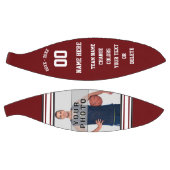 バーガンディとホワイトパーソナライズされたフォトバスケットボール バスケットボール (パネル)