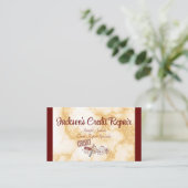 バーガンディと大理石のクレジット修復 名刺 (スタンド正面)