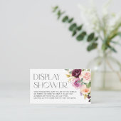 バーガンディと桃の花秋ディスプレイシャワー エンクロージャーカード (スタンド正面)