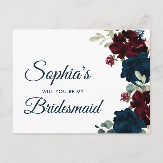 バーガンディと海軍のブ素朴リーデスメイドの提案 ポストカード (正面)