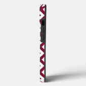 バーガンディと白のダイヤモンド柄のケースメイトiPhone Case-Mate iPhoneケース (裏面 / 左)