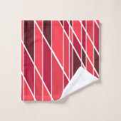 バーガンディと白 バスタオルセット (ウォッシュタオル)