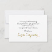 バーガンディと赤面サンキューカード、フローラ ノートカード (裏面)