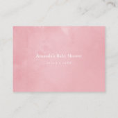 バーガンディと赤面フローラベビーシャワーキャンディーゲーム エンクロージャーカード (裏面)