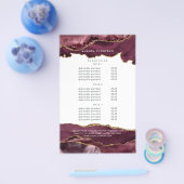 バーガンディと金ゴールドアゲート大切ト石価格 チラシ (シングル)