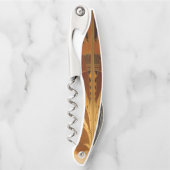 バーガンディと金ゴールドアールデコ ソムリエナイフ (正面)