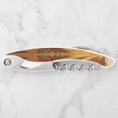 バーガンディと金ゴールドアールデコ ソムリエナイフ (正面)