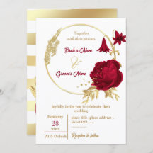 バーガンディと金ゴールドエレガントの花結婚のリース