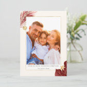 バーガンディと金ゴールド熱帯緑の写真 シーズンカード (スタンド正面)