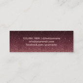 バーガンディのばら色の金ゴールドのグラデーションな卒業の名前の挿入物 コーリングカード (裏面)