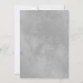 バーガンディのエレガントな結婚式の披露宴に銀のレース 招待状 (裏面)