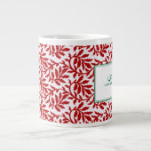 バーガンディのキヅタのジャンボマグ ジャンボコーヒーマグカップ (正面)