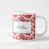 バーガンディのキヅタのジャンボマグ ジャンボコーヒーマグカップ (右)