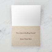 バーガンディのキルトにされた緑の星 シーズンカード (内部)