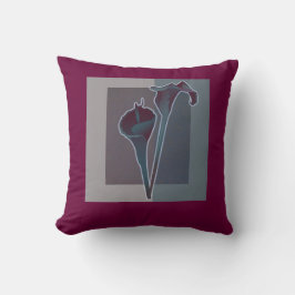 バーガンディのコンテンポラリーなデザイナー枕ユリ クッション