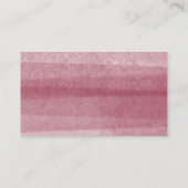 バーガンディのシンプルな水彩画 名刺 (裏面)