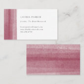 バーガンディのシンプルな水彩画 名刺 (正面/裏面)