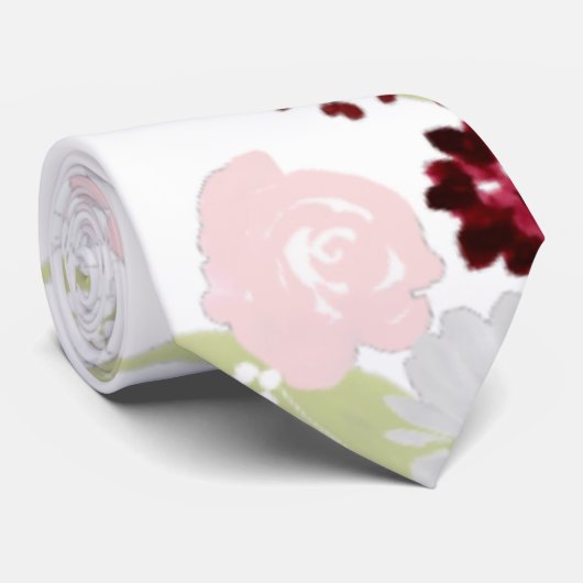 バーガンディのバラのエレガントな冬の結婚式の首のタイ ネクタイ (ロール)