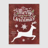 バーガンディのマグネットカードのクリスマストインデナー (正面)